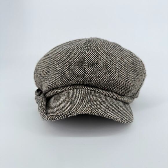 Vtg Y2K Nine West Newsboy Hat Tweed Cap Retro Wool Blend Buckle Detail Preppy - Picture 9 of 10